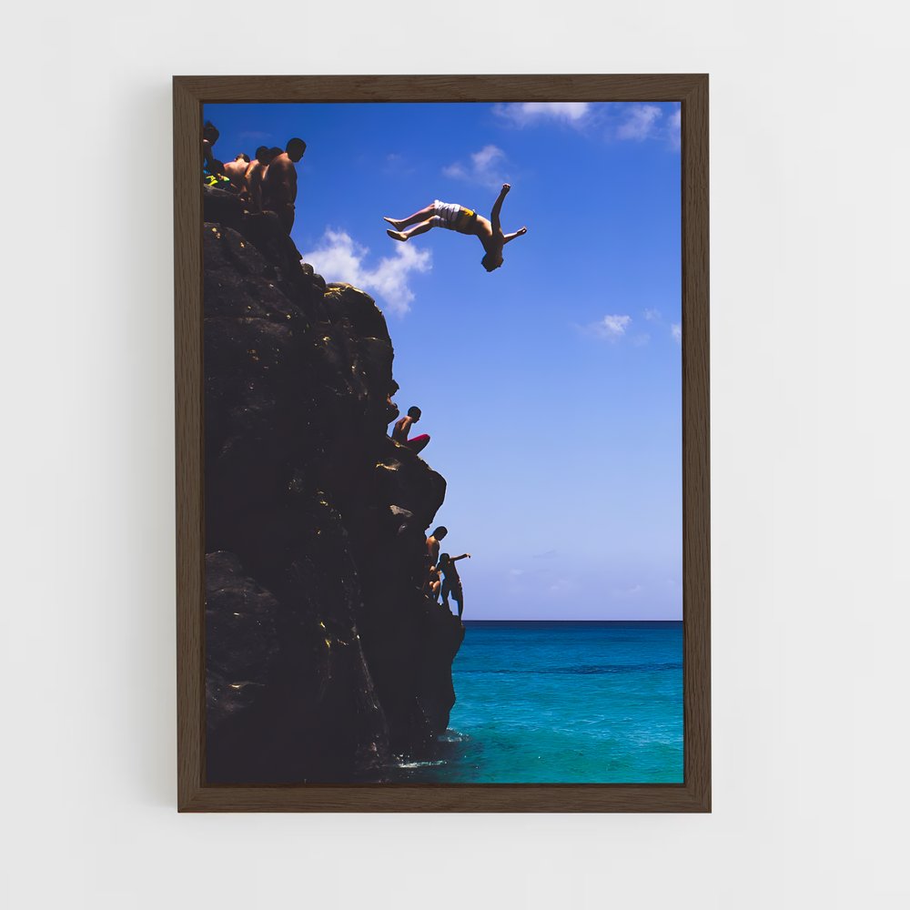Poster Plongée Libre – affiche Plongeon de falaise (vue 5)